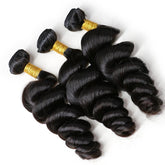 3 Natural Black Loose Wave Bundles Package